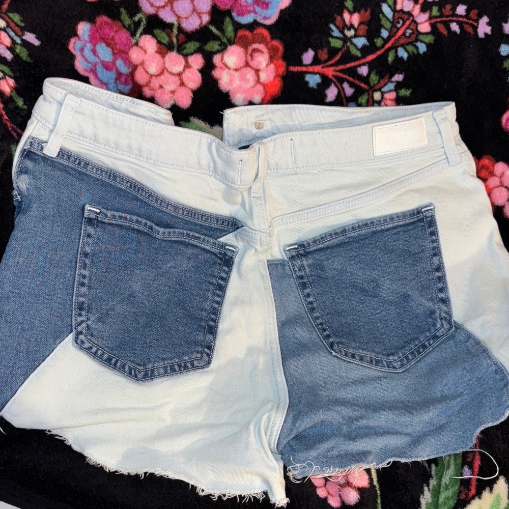 Hollister Blue and White Jean Shorts - Picture 3 of 3
